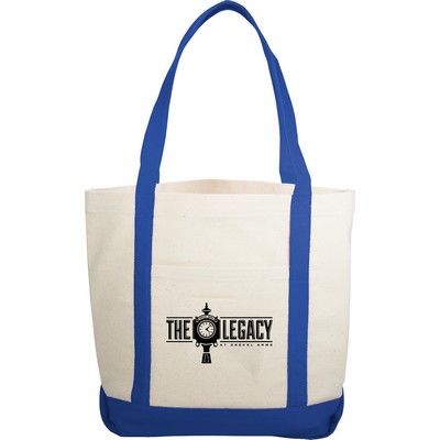 10 Oz. Cotton Canvas Boat Tote (12.25"x14.75"x5")